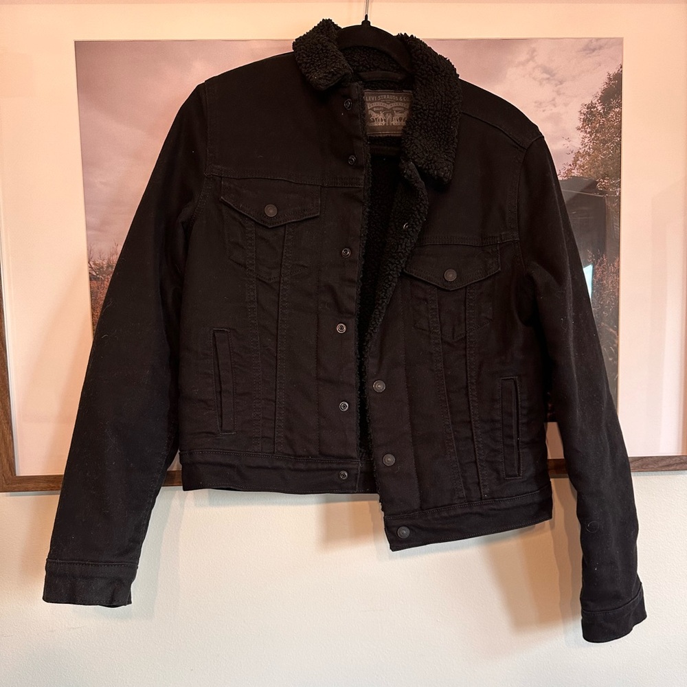 Levi’s Black Sherpa Denim Jacket